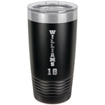 TF WILDCATS 20 oz. Black Ringneck Vacuum Insulated Tumbler w/ Lid & Silver Ring