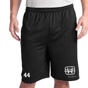 CVH performance pocket shorts with team logo and PLAYER NUMBER